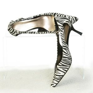 Coach and Four Black White Zebra Low Heels EUC 6 M